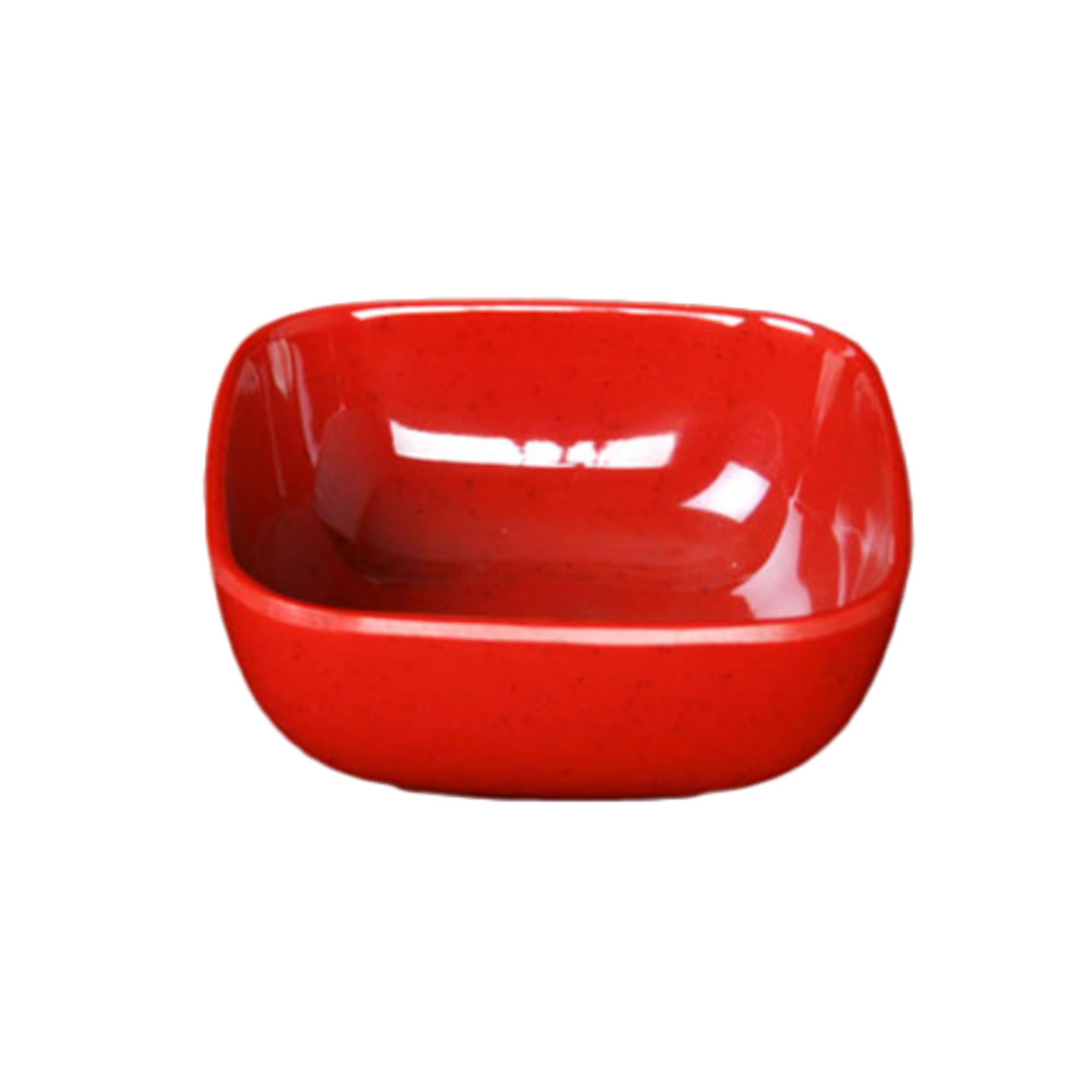 Red 5 Ounce Square Melamine Bowl (Four Pack) by Thunder Group – 1, 5.0 ounces, Melamine, Red, Pack of 12