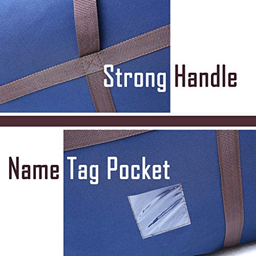 Large Blue Duffel Storage Bag - Premium-Quality Heavy Duty 600D Polyester Oxford Cloth with Handles and Reinforced Seams - 45