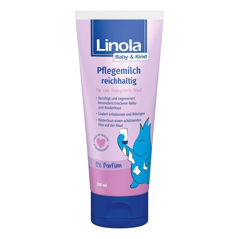 Linola Baby & Kind Pflegemilch reichhaltig für eine babyzarte Haut, 200 ml Lotion
