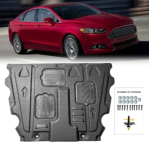 Image of Front Engine Splash Shield for Ford Fusion 2013-2019 for Ford Edge 2015-2022 Engine Splash Guards Suitable for 2017-2020 Lincoln MKZ Under Engine Cover Mud Flaps Directly Replace Original