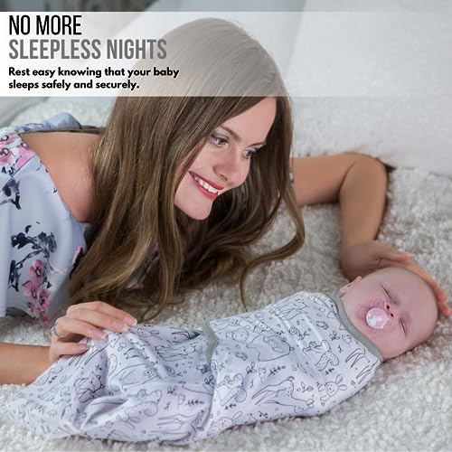 Mama Cheetah Baby Swaddle Sack, Organic Swaddle Blanket, Newborn Swaddle Sleep Sacks, Adjustable Infant Swaddle Wrap - Image 2