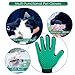 DELOMO Pet Hair Remover Gloves, 255 Tips, Deshedding Glove for Dog and Cat, Gentle De-Shedding Glove Brush, Green, 2 Count