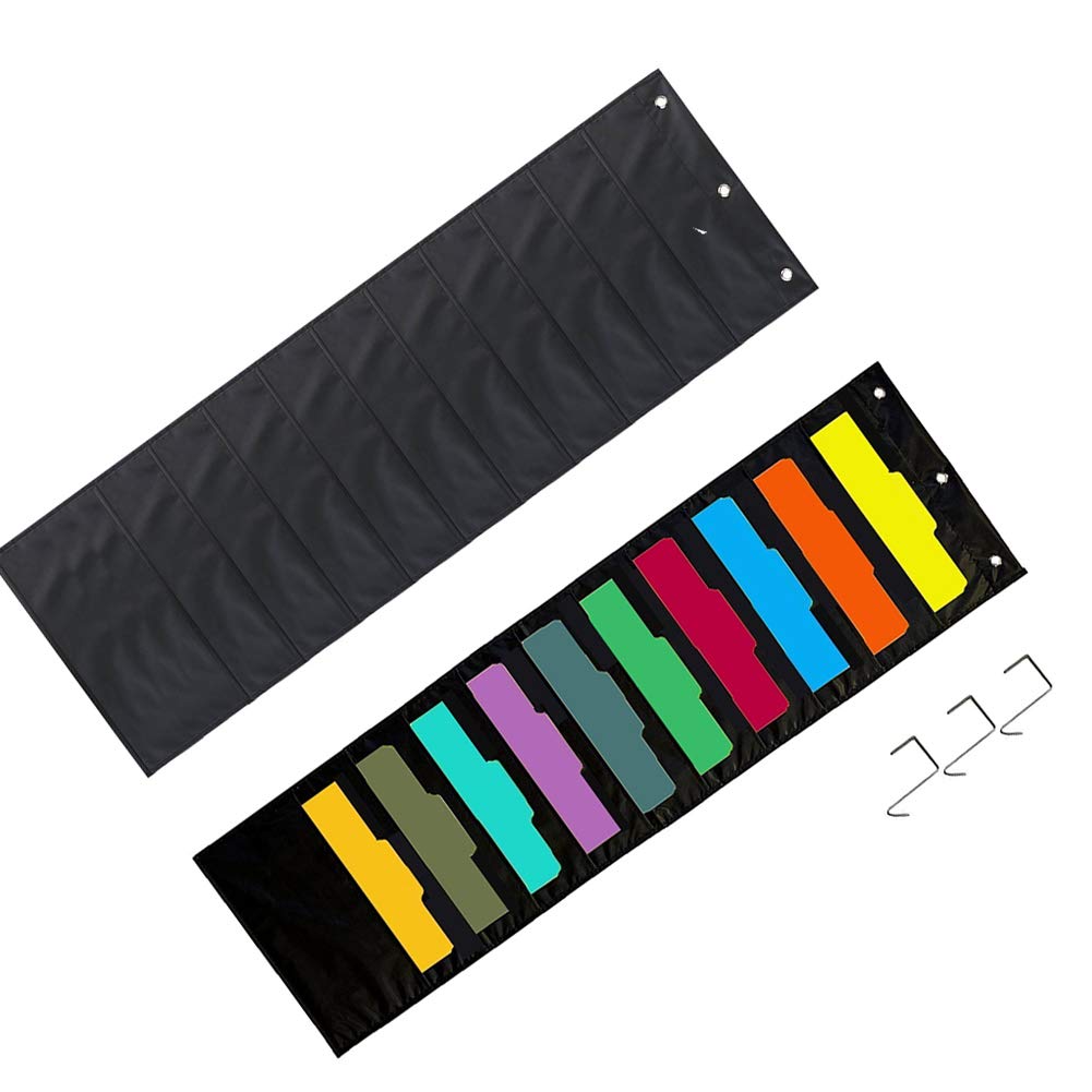 Hanging Wall Organiser, bluesees 10 Pocket Wall Hanging File Organiser