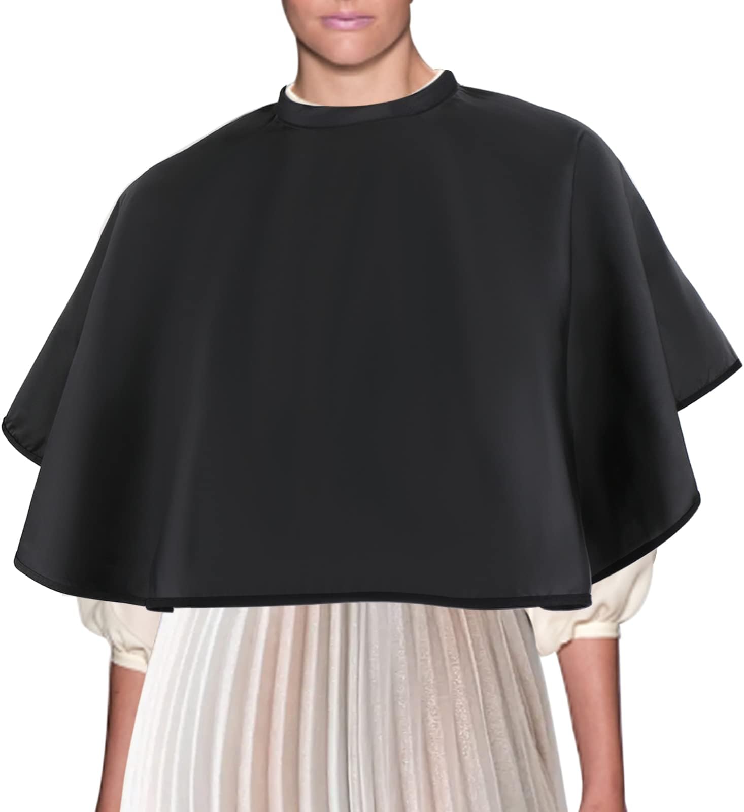 Segbeauty Makeup Capes, Salon Beauty Cape for Client Comb Out Cap, Professional Beautician Cape Makeup Artist Cape Makeup Smock Makeup Drape with Adjustable Fastener Closure Black