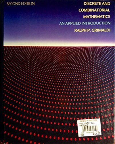 Discrete And Combinatorial Mathematics: An Appl... 0201119544 Book Cover