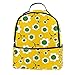 Cartoon Smiley Sun Flower Zaino leggero per college Viaggi Scuola Bookbag Casual Daypack per uomini e donne, Multicolore, Taglia unica