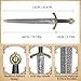 quescu 2pcs Knight Toy Sword,Plastic Roman Sword for Medieval Warrior Costume Accessories,Halloween Cosplay LARP,Props