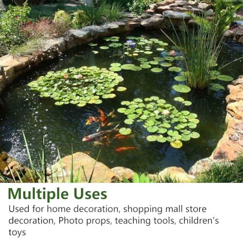 Seerosen Künstlich 20 Stück,Teichpflanzen Miniteich,Schwimmende Blumen,Wasserlilie Pflanzen,schwimmpflanzen miniteich,Künstliche Blumen White Lotus,Schwimmende Teichdeko für Gartenterrasse Dekoration