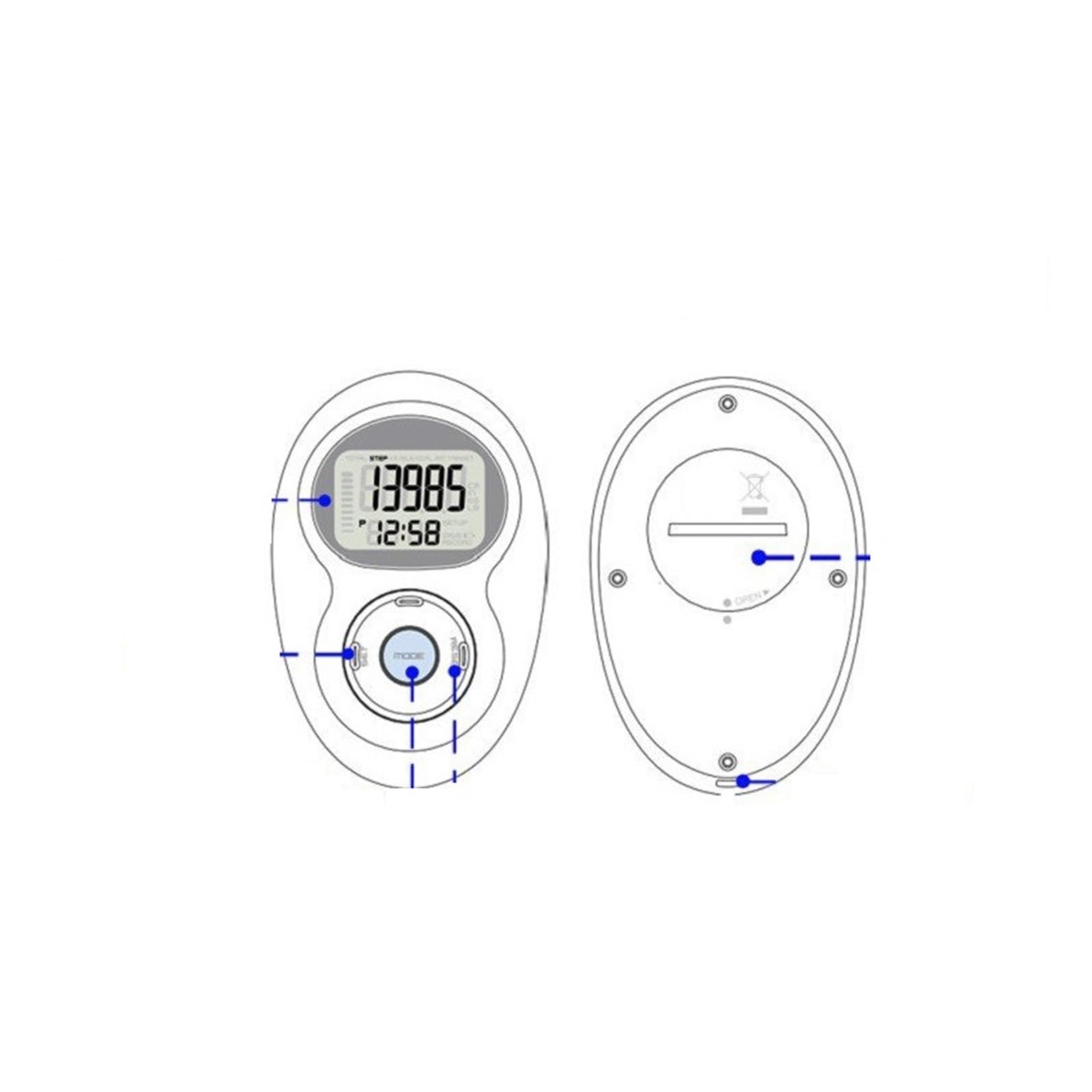 Podomètre Électronique 3D Podomètre Étanche À Calories Multifonctionnel Exercice Sain Marcheur Coureur Lecture Précise
