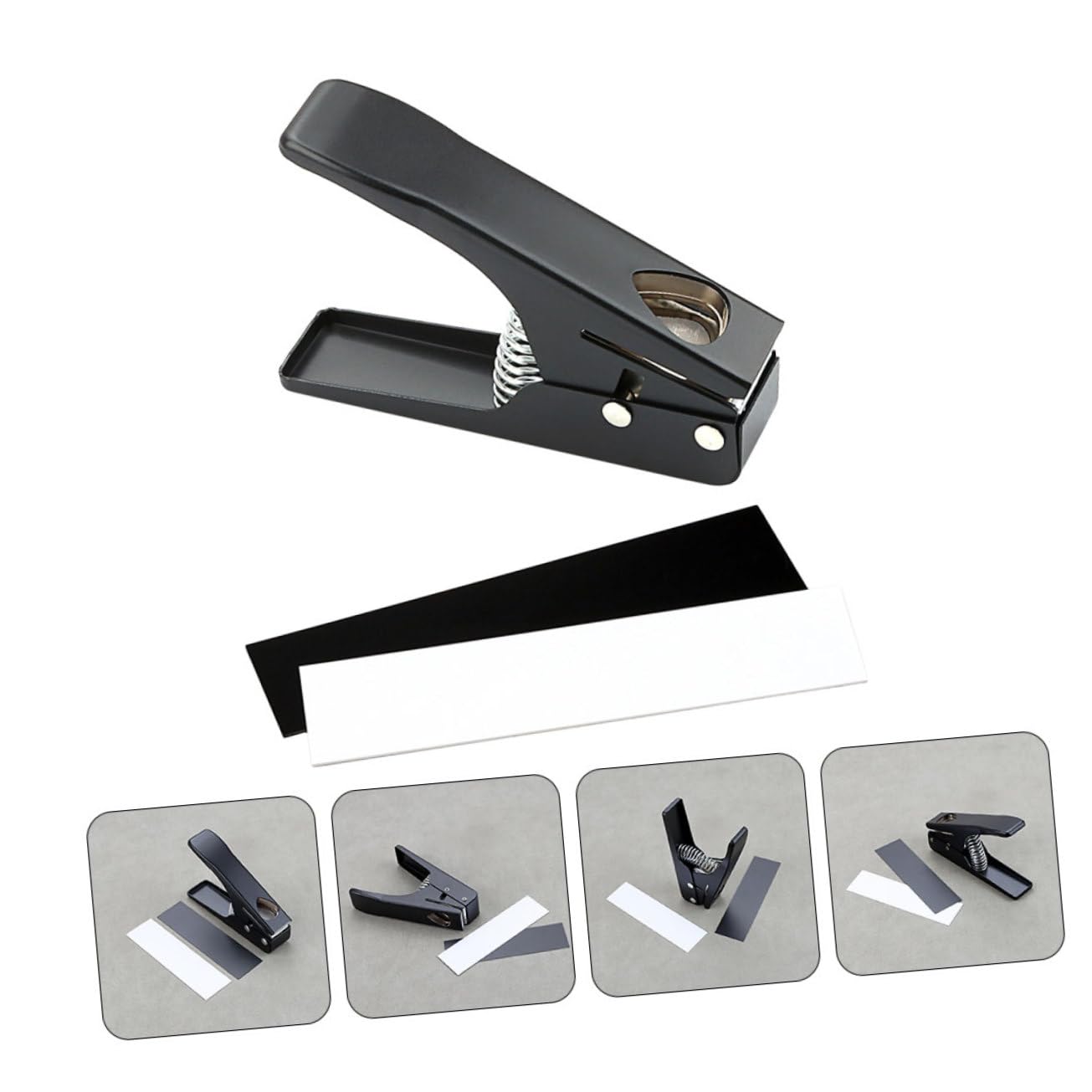 Perforatore per Plettri Chitarra Nero, Strumento DIY Professionale | Metallo e Plastica, per Creazione di Plettri, Adatto a Musicisti e Fai-da-te, Modello R26e