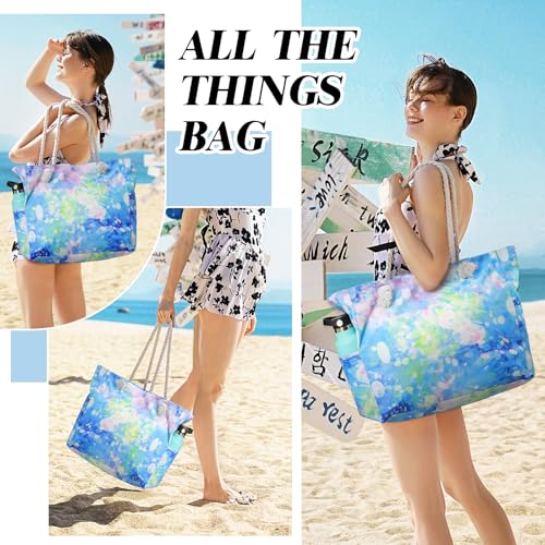 Image of Tavaleu Beach Bags for Women - Large Beach Tote Bag, Women Sandproof Pool Bag for Pool Gym Grocery Travel