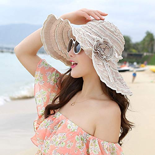 Chapeau de plage grand bord pliable et chapeau de soleil ajustable style coréen