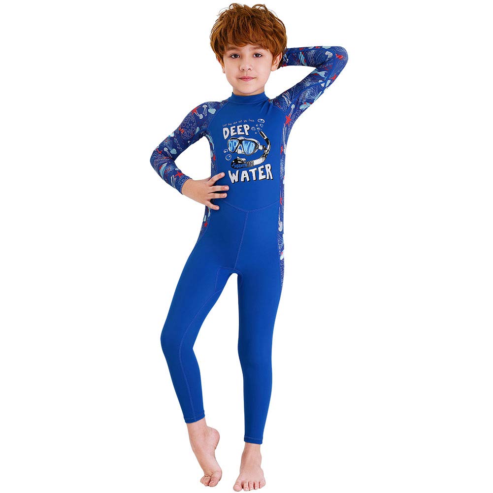 Full Body Kids Swimsuit One Piece Rash Guard Long Sleeve Wetsuit Skin for Girls Boys