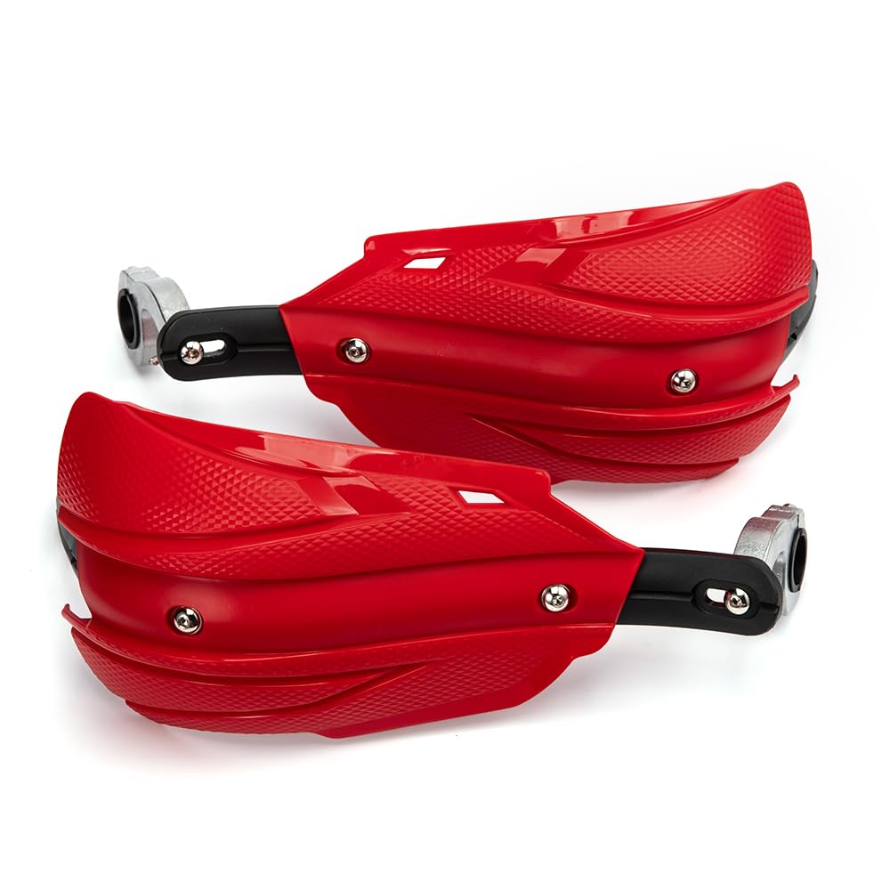 Paramani per moto Universale 22mm 25mm 28mm Grip Protector Shield Motocicletta Motocross Scooter Antivento Manubrio Proteggi Manubrio. (Rosso)