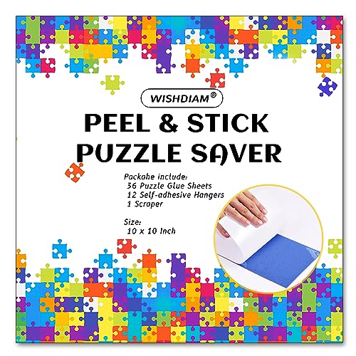 Puzzle Glue Sheets for 6 X 1000 Puzzles, 36 Puzzle Saver Sheets Peel & Stick