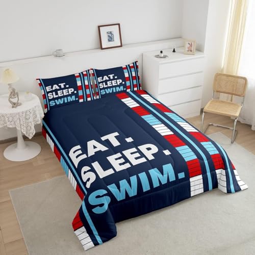 Image of Feelyou Kids Swimmer Bedding Set Toddler Size 3Pcs for Boys Girls Teens