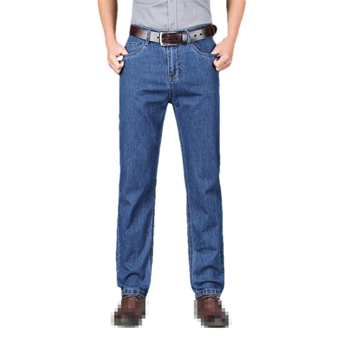 Vogrtcc Pantaloni da Uomo d'Affari in Denim Dritto Pantaloni Plus Size Jeans