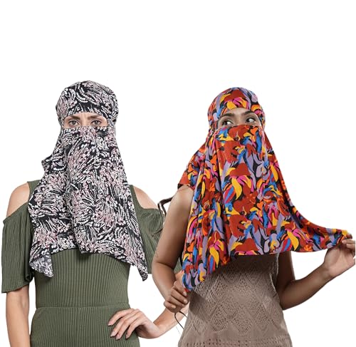 Image of Multipurpose Mask Cum Scarf for Women Cotton I Face Cover for Women I Sun Protection and Summer Wear Scarf