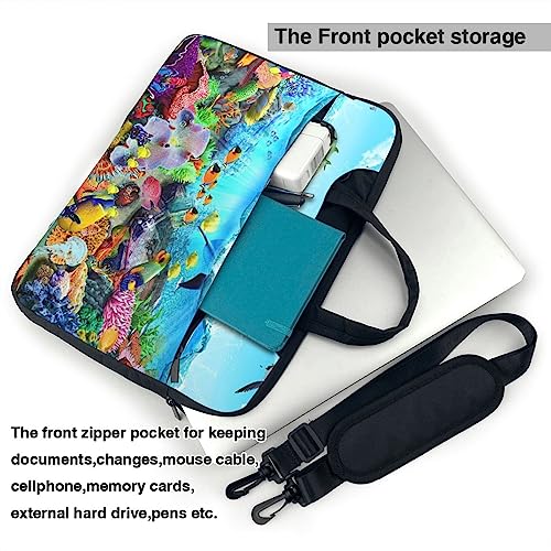 Sac pour ordinateur portable imprimé mer porte-documents