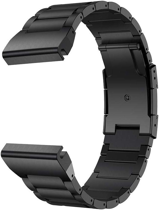 LDFAS Fenix 5 x Plus Band, 26 mm Titanium Metal Quick Release Easy Fit Orologio da Polso con Doppia Chiusura a Bottone Compatibile per Garmin Fenix 5 x/5 x Plus/3/3HR Smartwatch, Nero LDFAS Fenix 5 x Plus Band, 26 mm Titanium Metal Quick Release Easy Fit Orologio da Polso con Doppia Chiusura a Bottone Compatibile per Garmin Fenix 5 x/5 x Plus/3/3HR Smartwatch, Nero