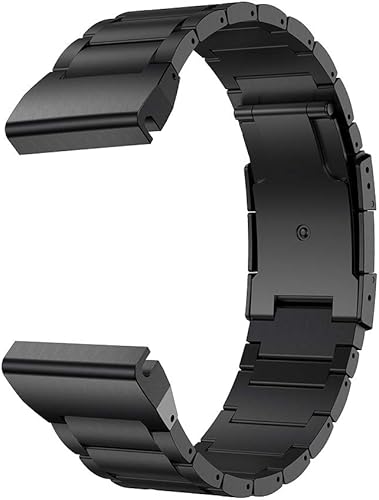 Miniatura 2 de LDFAS Fenix 8/7/6 Pro/5 Plus - Correa de reloj de 0.866 pulgadas de metal de titanio de liberación rápida de fácil ajuste con cierre de botón doble