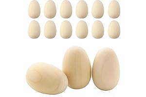 TCOTBE Smooth Wooden Easter Eggs