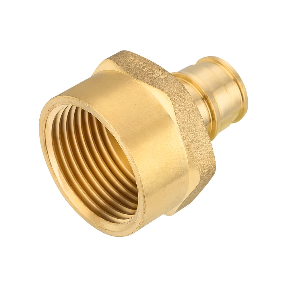 EFIELD Pex A - Accesorios de latón de expansión de flujo completo de 3/4 pulgadas Pex x 1 pulgada, adaptador NPT hembra ASTM F1960 solo para tubería Pex A (5)