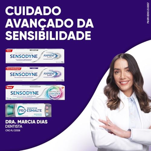 Sensodyne Creme Dental Rápido Alívio e Proteção Duradoura Com Flúor para Dentes Sensíveis e Gengivai