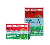 Sun Chlorella Twice As Nice Bundle 2ct 500mg Whole Body Wellness Green Algae Superfood Supplement 60