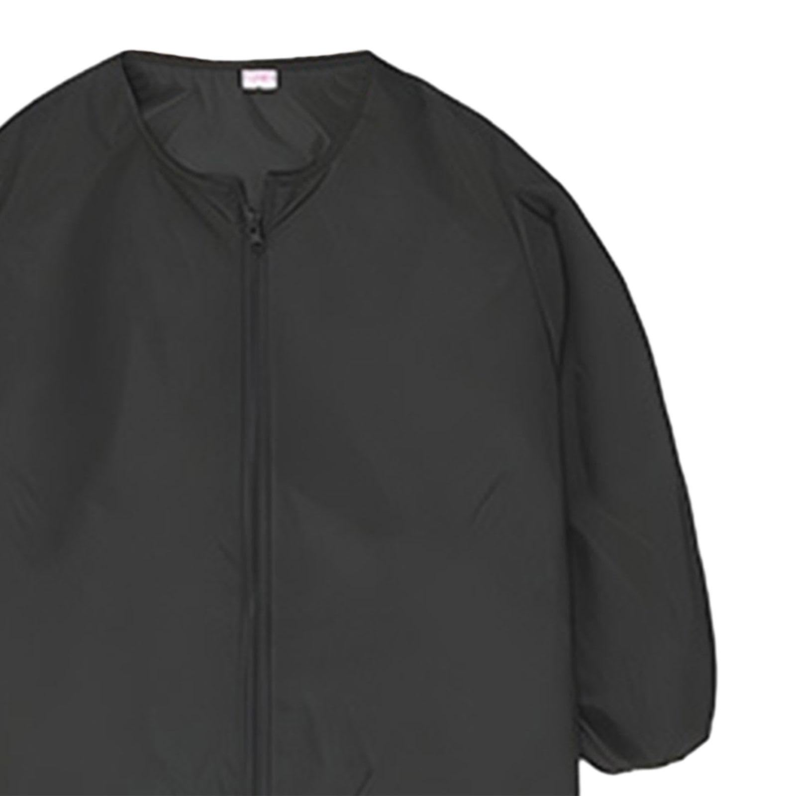 Tablier de peinture pour enfants avec fermeture éclair sur le devant pour filles, garçons, enfants, travail manuel noir, taille XL