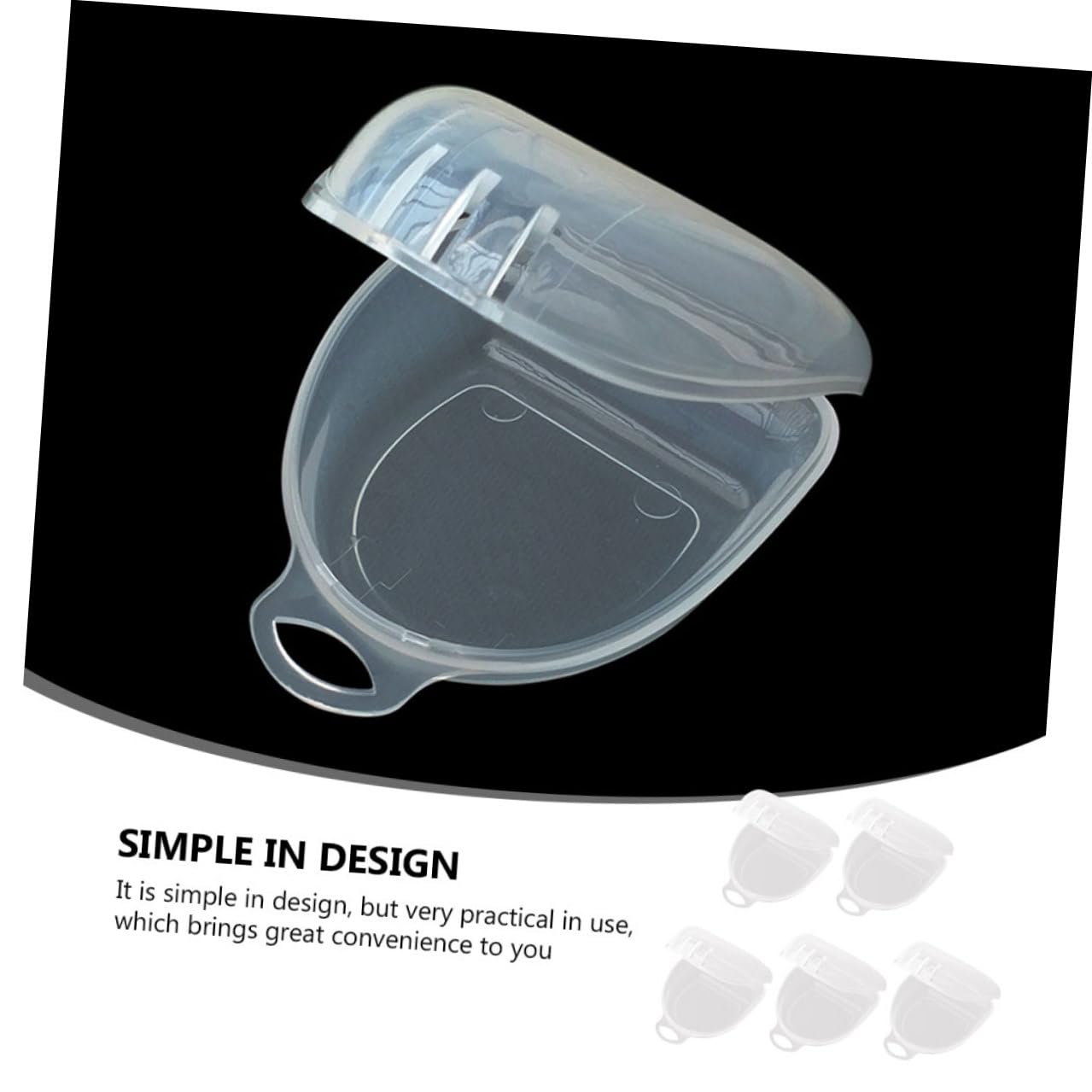 5pcs Sport Mouth Guards Storage Boxes for Dentures and Braces, Scratch Resistant Pp Material, Simple Shape, Keeps Braces Safe and Clean, for Travel and Business