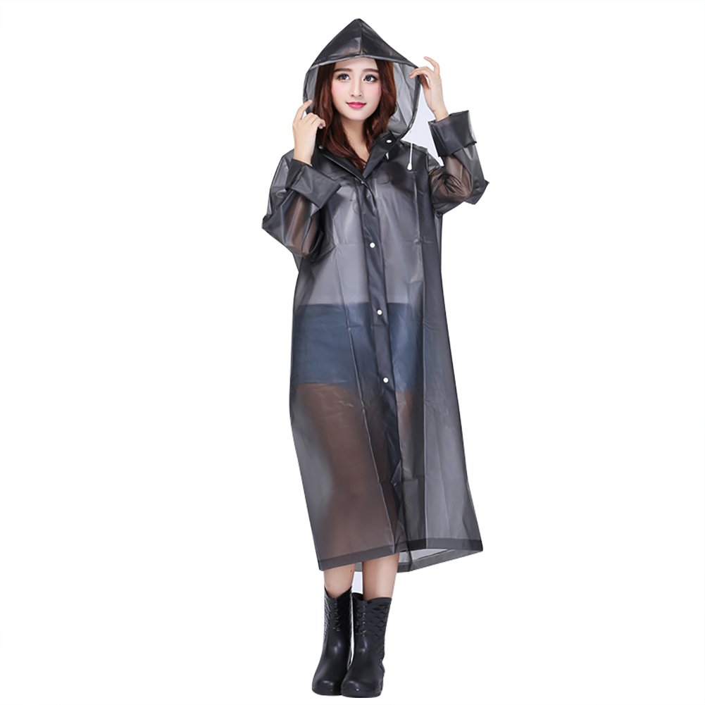 Poncho De Pluie IBLUELOVER Unisexe Imperméable Avec Capuche Transparente | Espace Sac à Dos | EVA épais | Voyage Camping Vélo