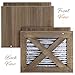 Autumn Alley Farmhouse Napkin Holder Wooden- Upright - Classic Barn Door Design with Galvanized Metal - Rustic Napkin Holder for Farmhouse Kitchen Décor - Country Kitchen Accessories