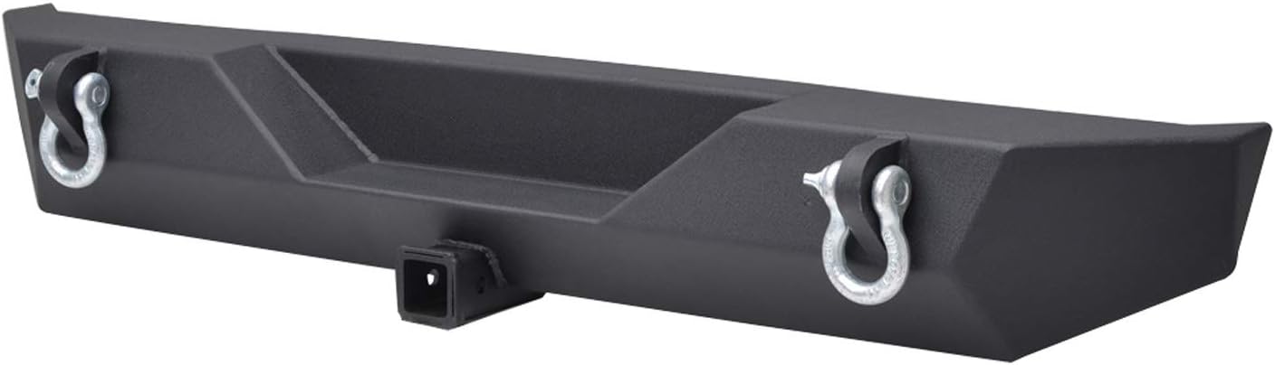 Restyling 51-0014 Black Rear Heavy Duty Rock Crawler Bumper (Jeep Wrangler YJ/TJ)