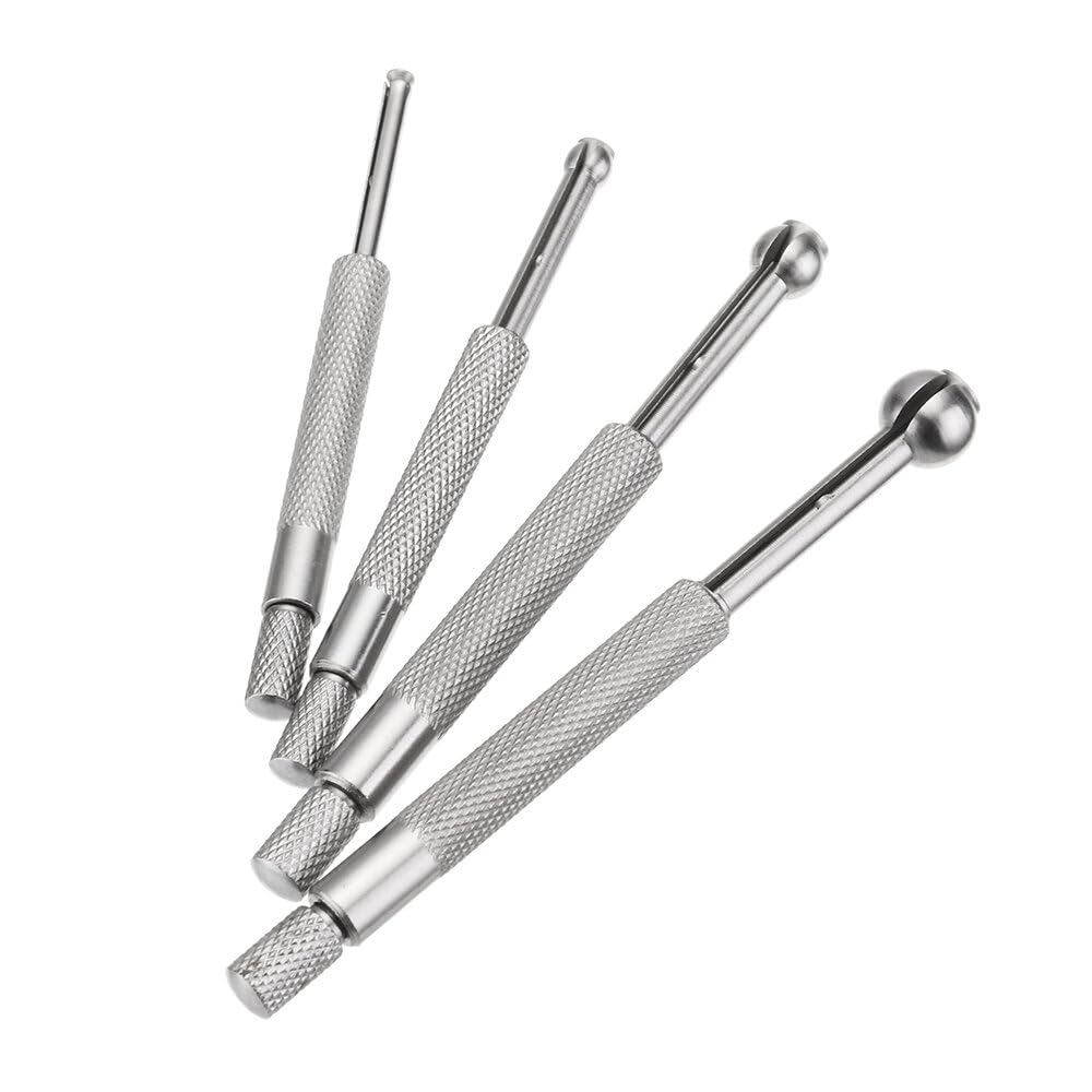 4pcs 3-13mm Hole Precision Gauge Full Ball Type Small Telescoping Gauge Tool Set Hole Bore Gauge Adjustable Gauge