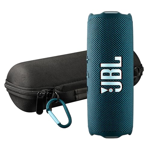 Image of JBL FLIP 7 (Blue) Waterproof Portable Speaker Bundle with X-Halo Hardcase (Black)