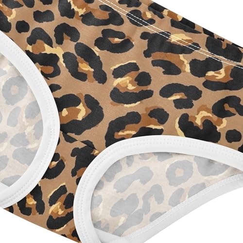 Black Brown Leopard Spots Beige Girls Underwear Toddler 2t Cotton Panties for Girl Stylish Briefs Kids Undies4