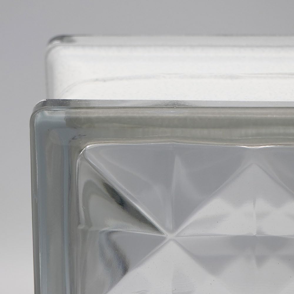 Bloque básico de cristal Diamond transparente, 19 x 19 x 8 cm, 6 unidades