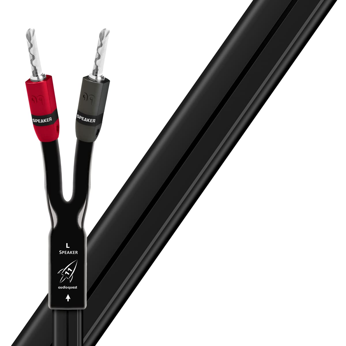 AudioQuest- Rocket 11 Single Bi-Wire Speaker Cable with Silver Banana Connectors (6ft, Single Cable)