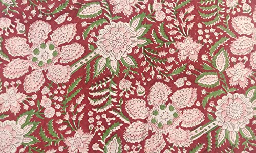 Tissu en coton doux indien de 10 yards imprimé main pour kurti et robe - 2