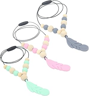 SECFOU 3 Pçs Mordedor De Silicone Brinquedo De Dentição Sensorial Brinquedos De Mastigação Colar De Dentição Crianças Playset Brinquedos Calmantes Para Crianças Mordedor Molar Ferramenta