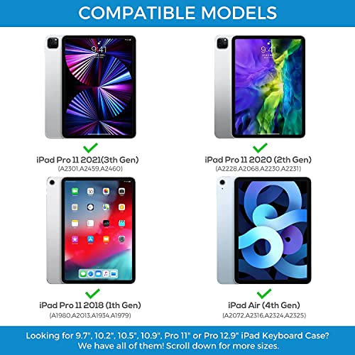 Image of typecase Touch Case with Keyboard for iPad Air 5th Generation (10.9-inch, 2022): Trackpad - 360 Rotatable - Wireless Backlit Keyboard Case with Pencil Holder for iPad Air 5th /4th Gen - Graphite Black