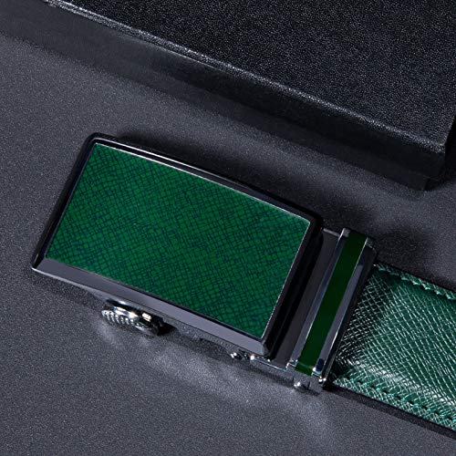 Image of Dubulle Men's Ratchet Belt Gold /Black /Red /Green /Blue /White Automatic Buckle Business Casual Belt Gift - Adjustable Fit