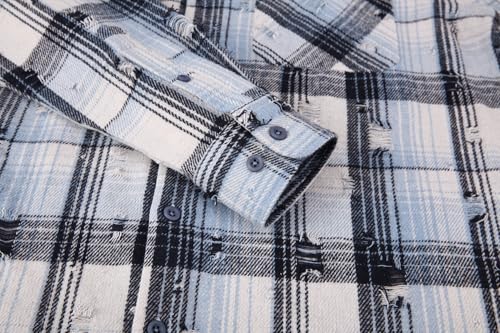 Alex Vando Mens Button Down Shirts Regular Fit Long Sleeve Casual Plaid Flannel Shirt
