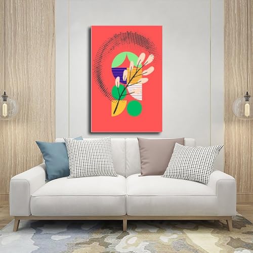 Impression sur toile abstraite colorée triptyque 61x91 cm - 5