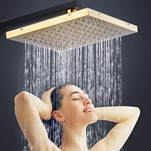 Ensemble de douche à main avec pommeau de douche effet pluie haute pression réglable - 7