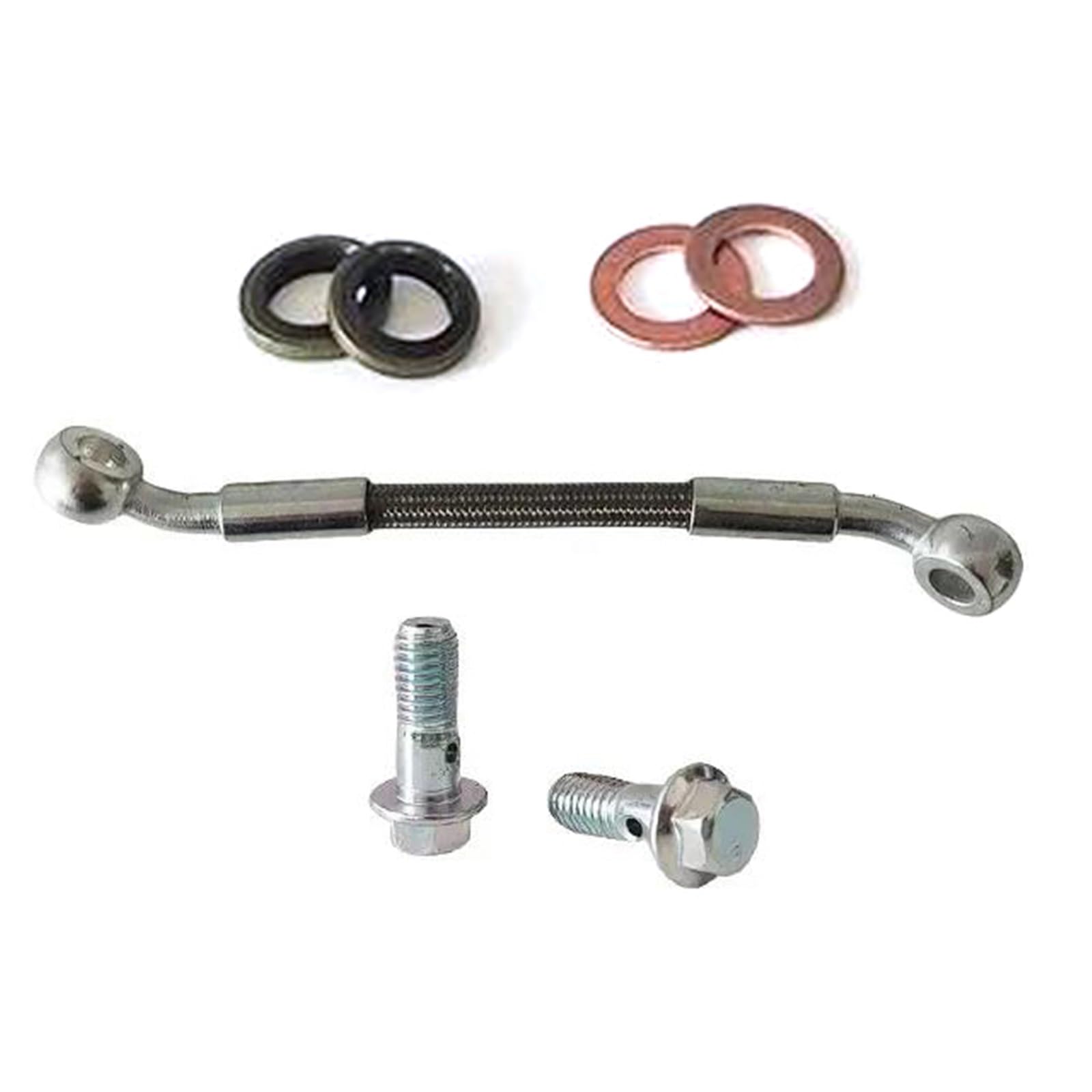 Hydraulic Brake Hose 300cm-500cm Motorcycle Accessories AN3 Braided Cable Clutch Oil Pipe M8X1.25mm Hydraulic Brake Line Hose(50cm)