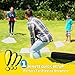 Baseball Bases for Yard- 3 Throw Down Bases 1 Homeplate 1 Pitching Base for Baseball Practice, Rubber Bases for Kickball Baseball Softball Play (White)