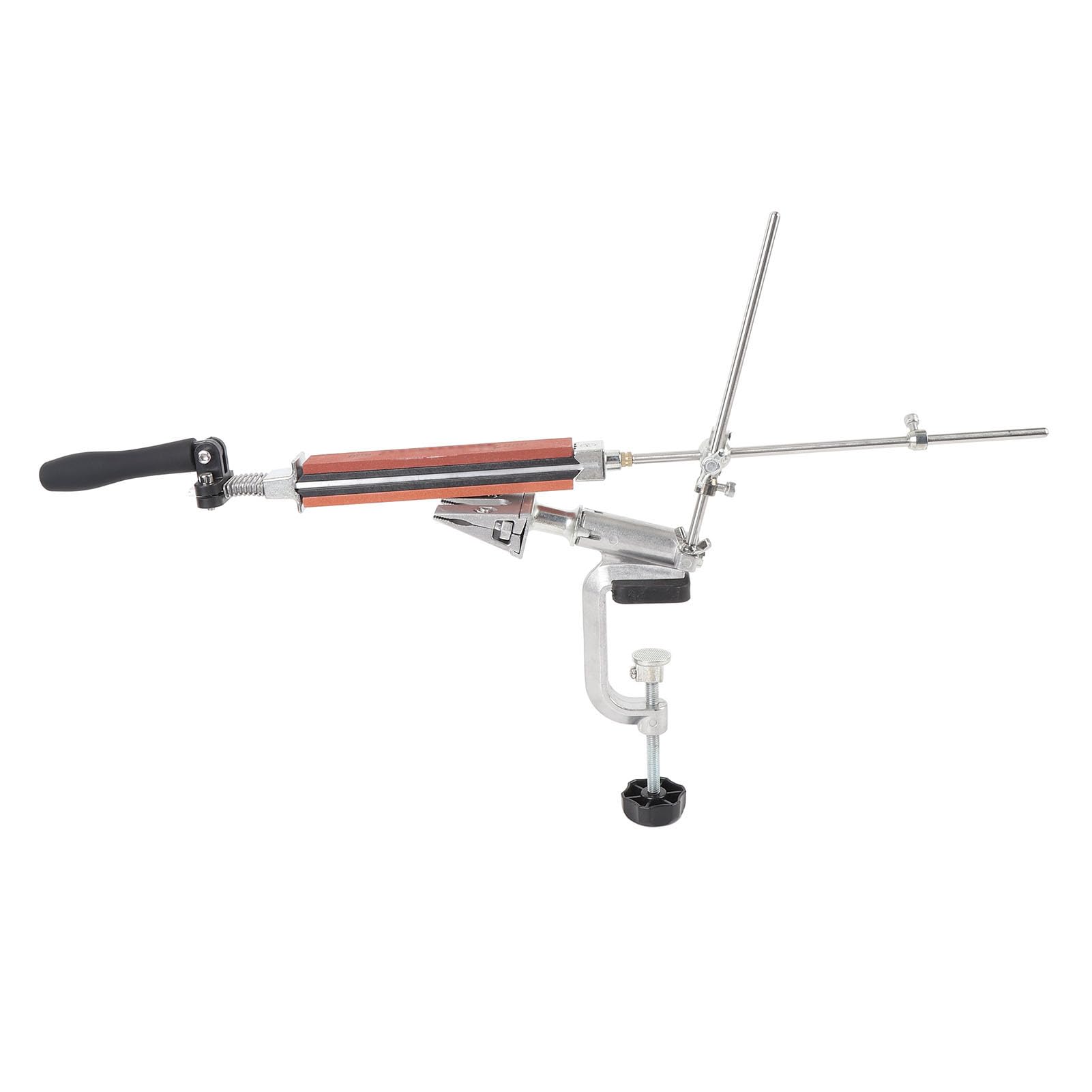 Kit per affilare l'affilatrice ad angolo fisso Morsetto a vibrazione da 360 gradi 10 Pietre per affilare in corindone bianco di affilatura per utensili da cucina e da chef