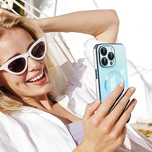 Coque iPhone 14 Pro magnétique bleue protégeant les objectifs photo - 4